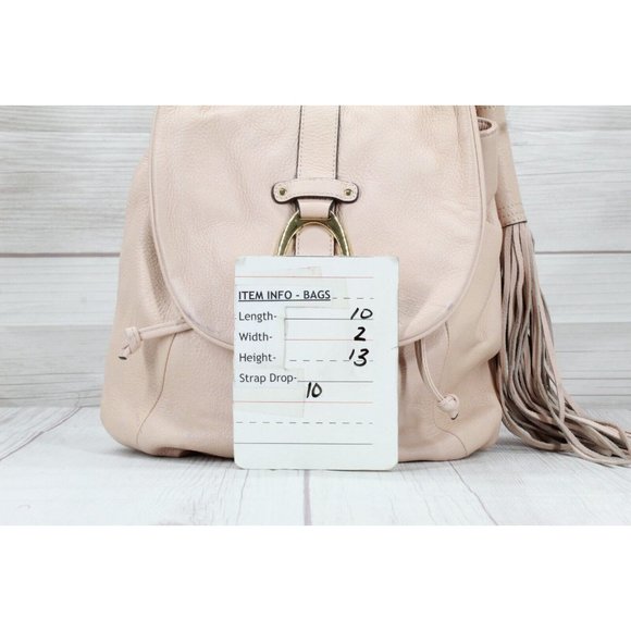 G.I.L.I. Pink Leather Convertible Backpack Purse Hobo Shoulder Bag - Picture 9 of 9